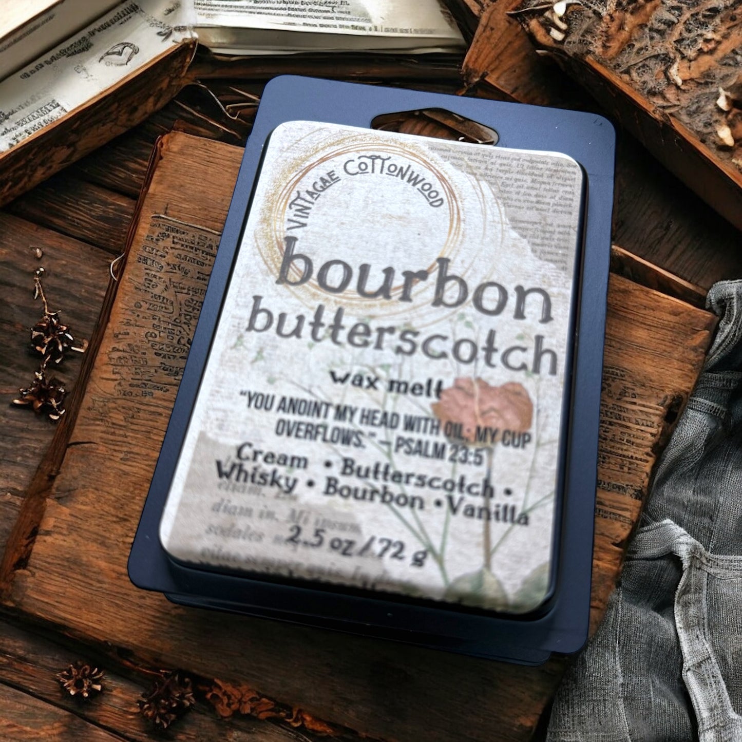 Bourbon Butterscotch Wax Melt - Vintage Cottonwood