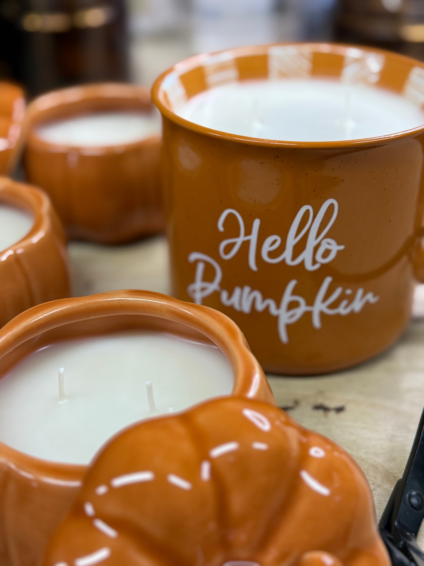 🕯️ Pumpkin Cheesecake Latte – Coffee Cup Candle - Vintage Cottonwood