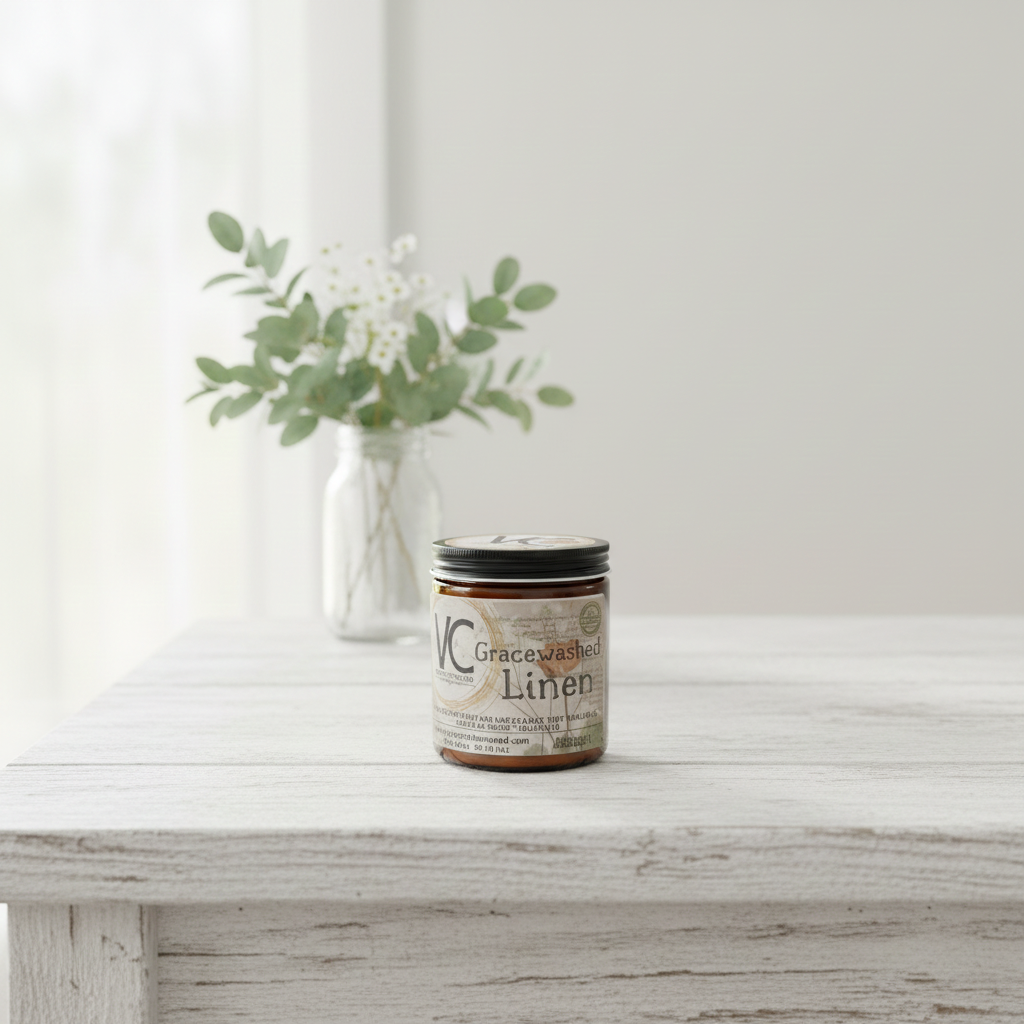 Gracewashed Linen Candle