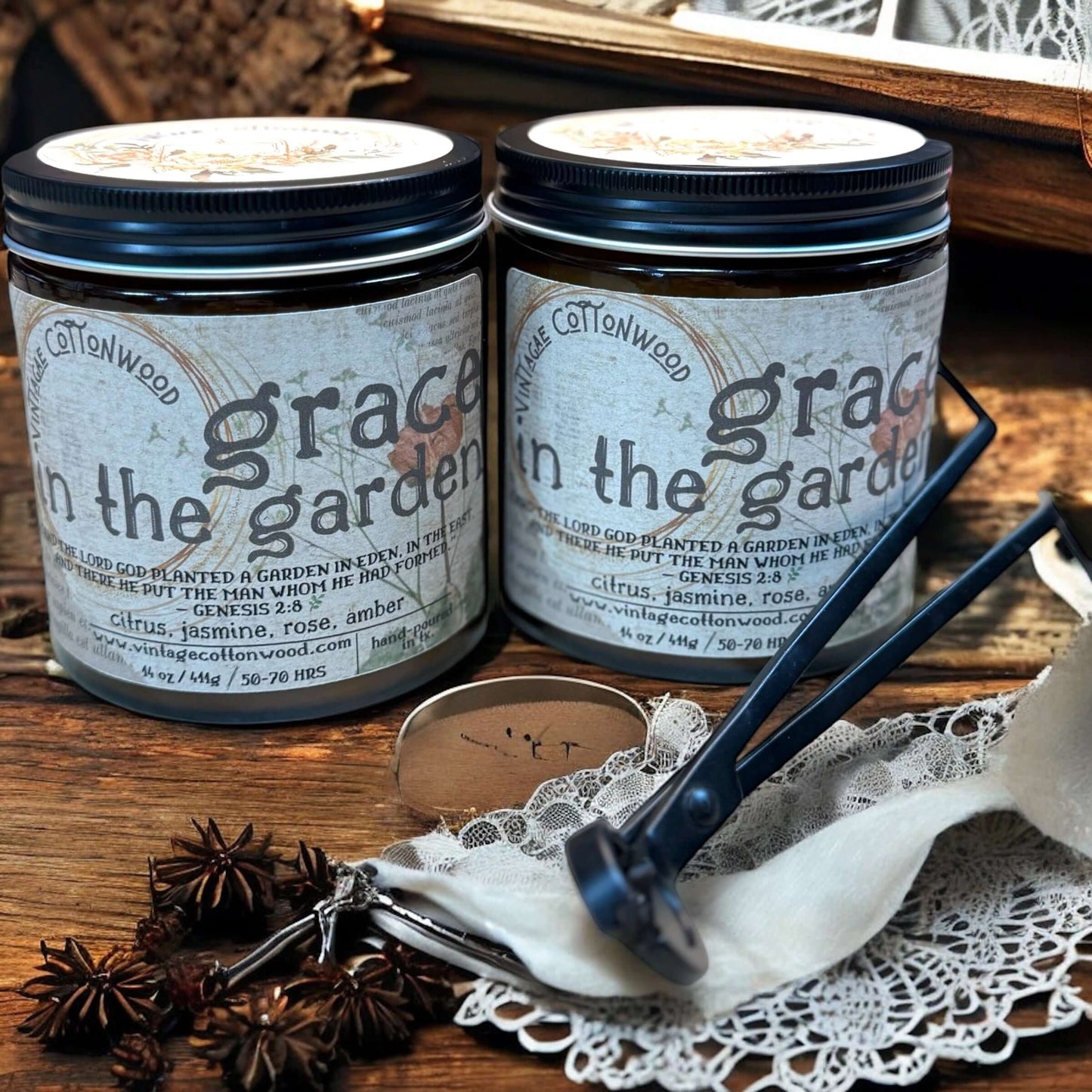 Grace in the Garden - Vintage Cottonwood