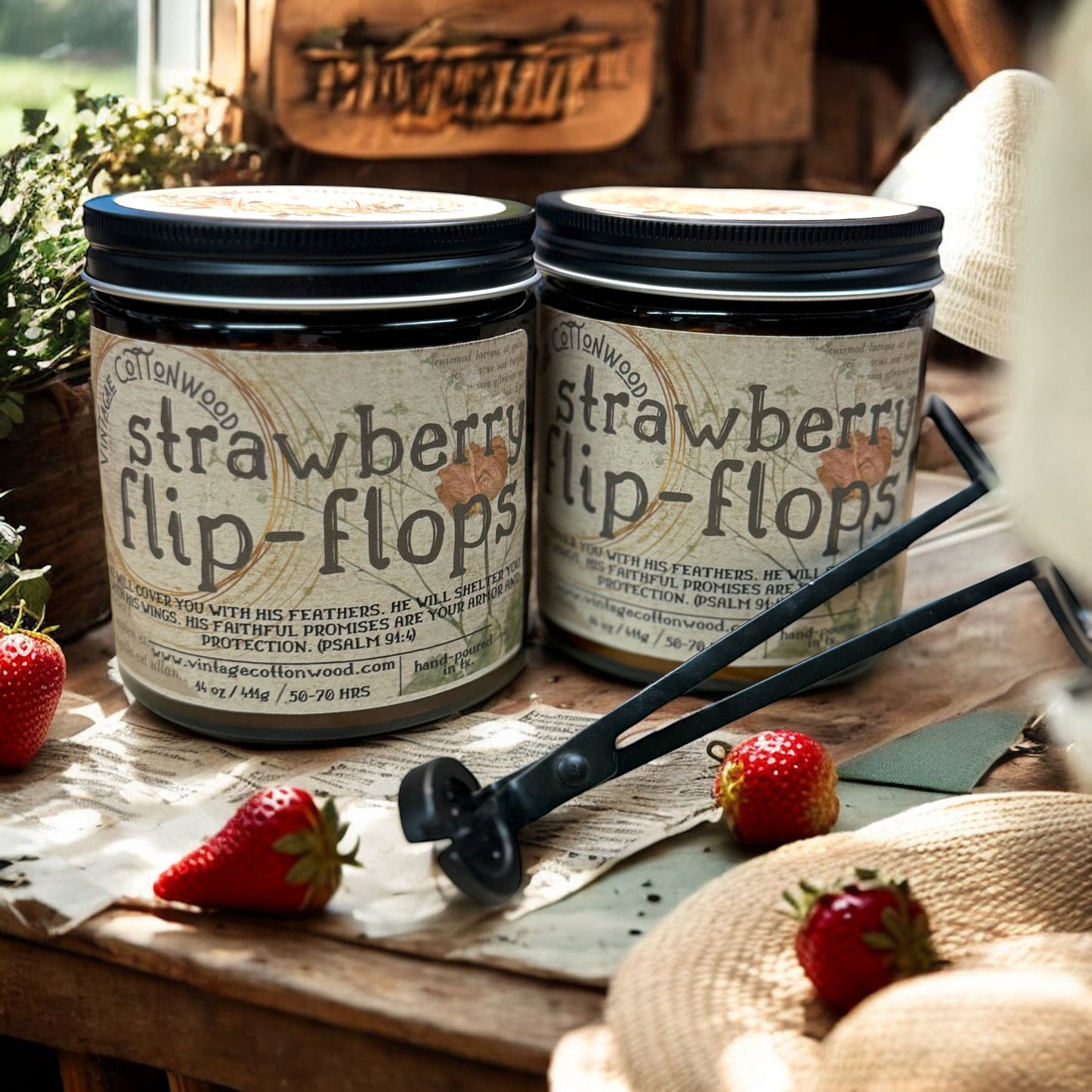 Strawberry Flip Flops - Vintage Cottonwood