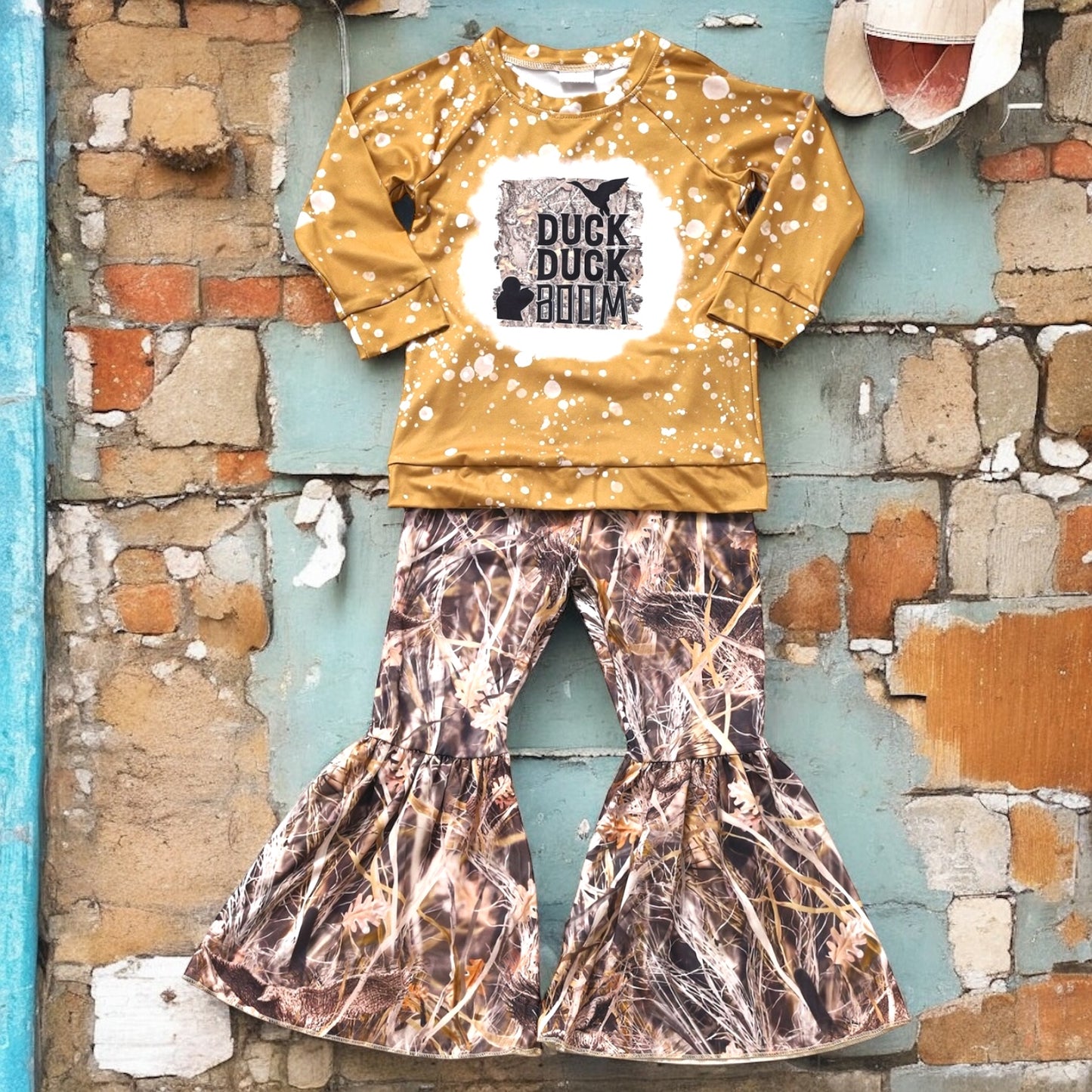 Girls Duck Duck Bell Bottom Sets - Vintage Cottonwood