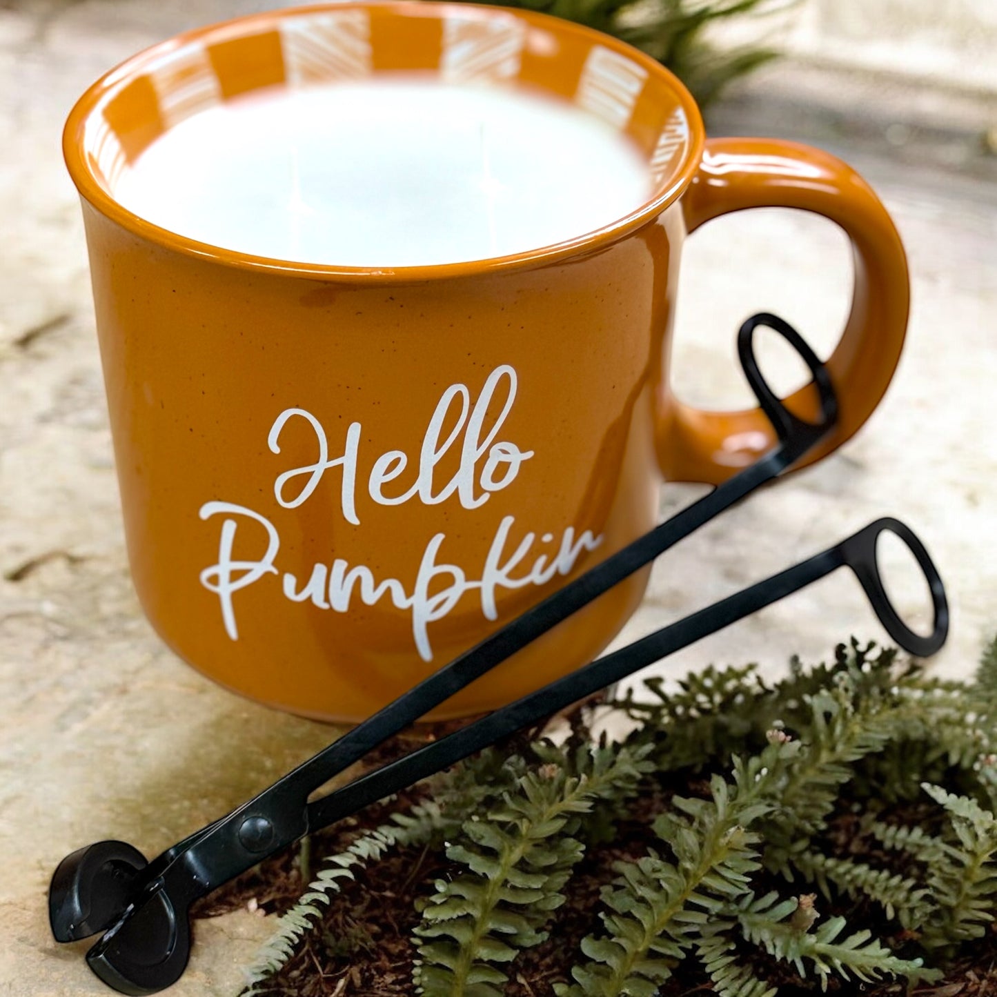 🕯️ Pumpkin Cheesecake Latte – Coffee Cup Candle - Vintage Cottonwood