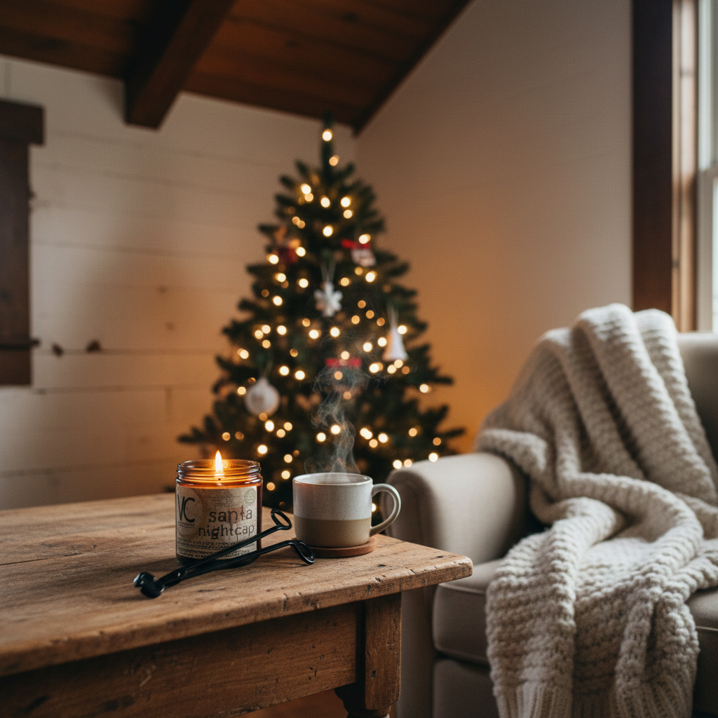 Santa Nightcap Candle