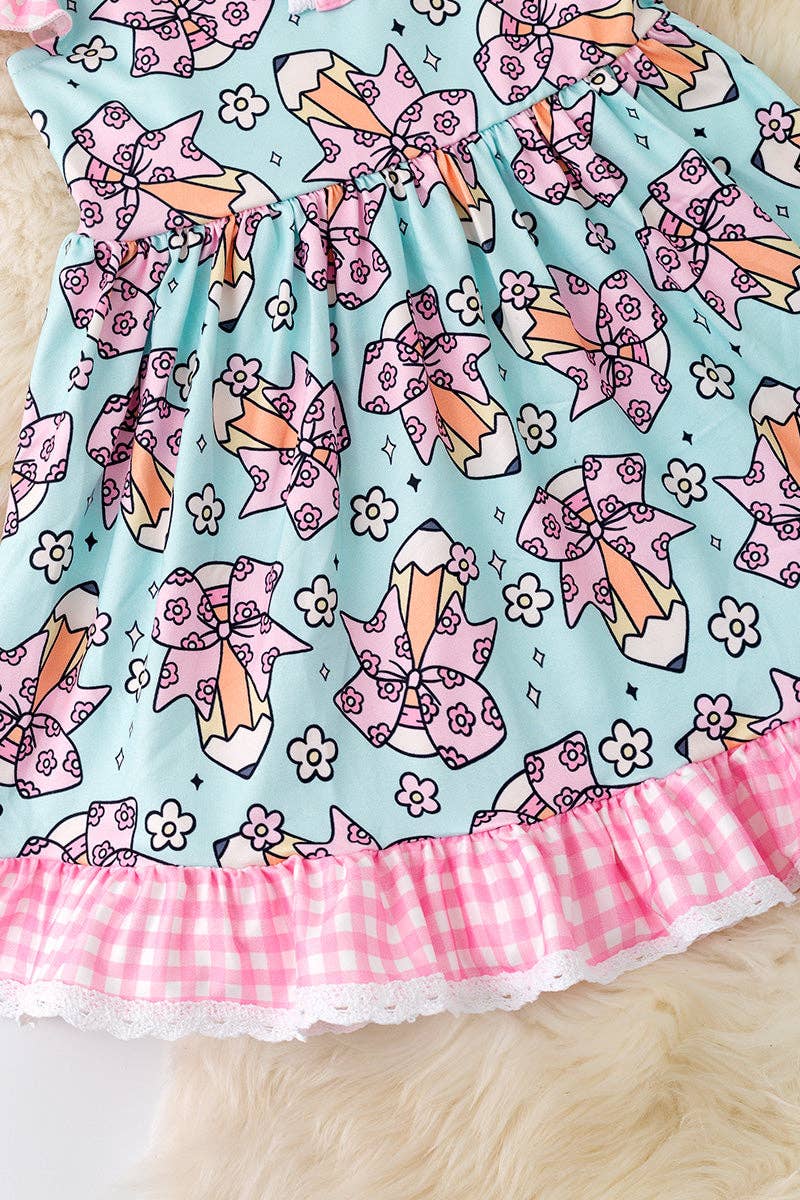 Coquette Pencil Print Dress - Vintage Cottonwood