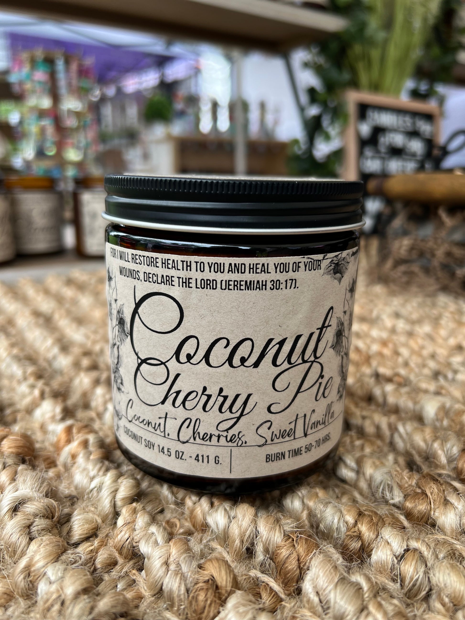 Coconut Cherry Pie - Vintage Cottonwood