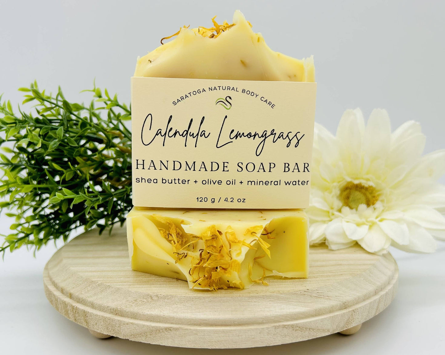 Calendula Lemongrass Handmade Vegan Soap Bar
