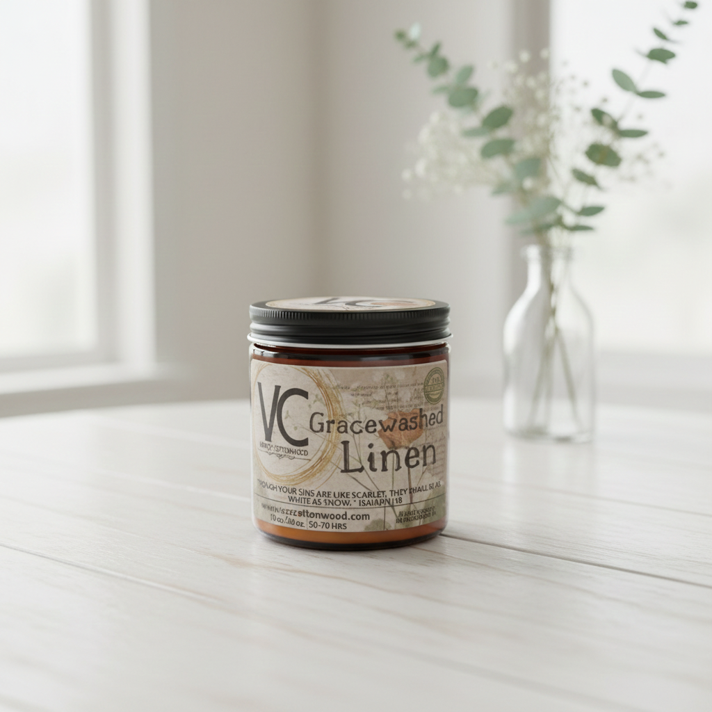 Gracewashed Linen Candle