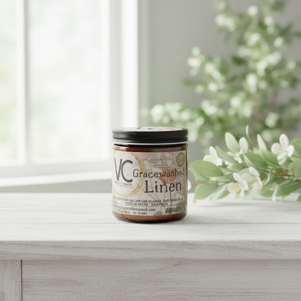 Gracewashed Linen Candle