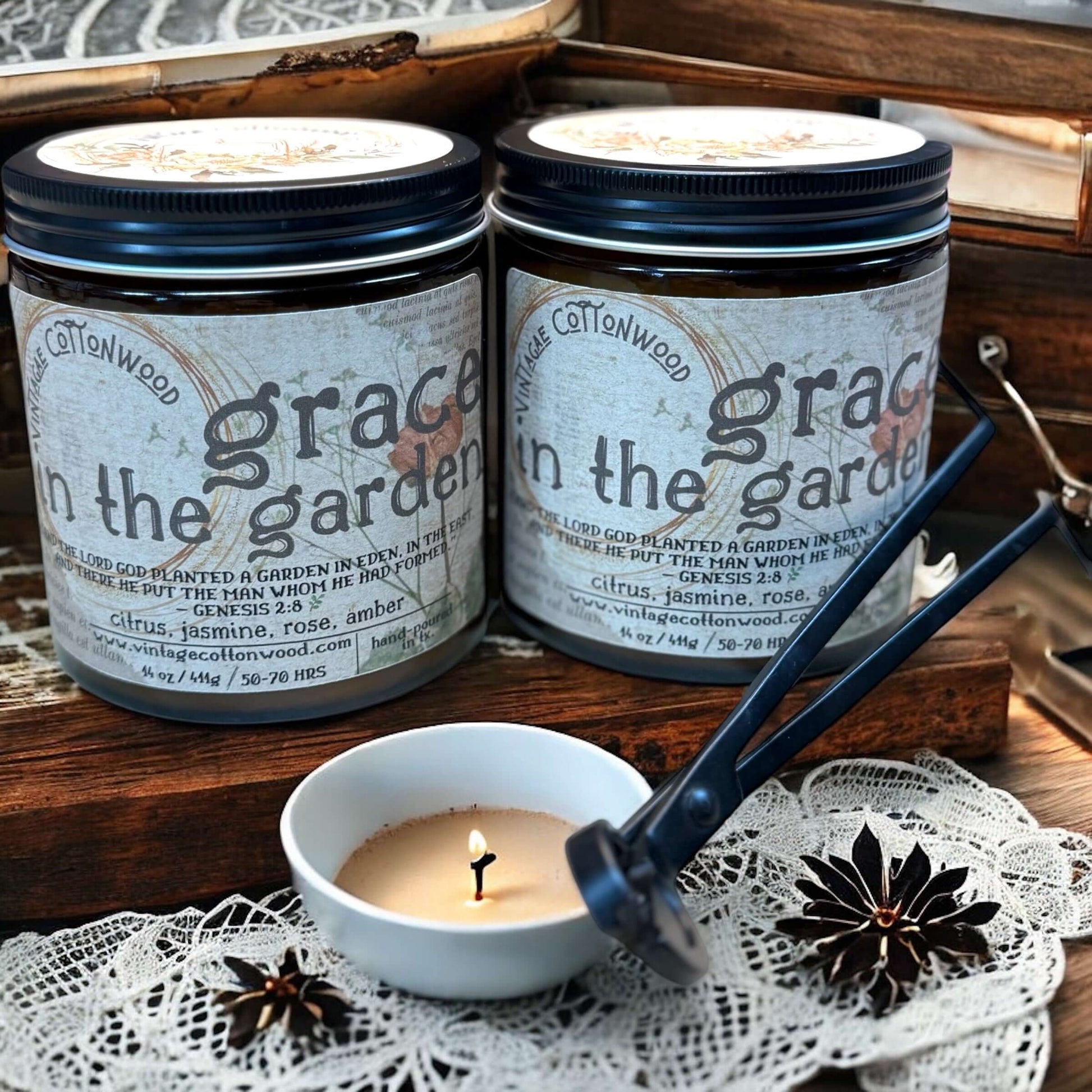 Grace in the Garden - Vintage Cottonwood