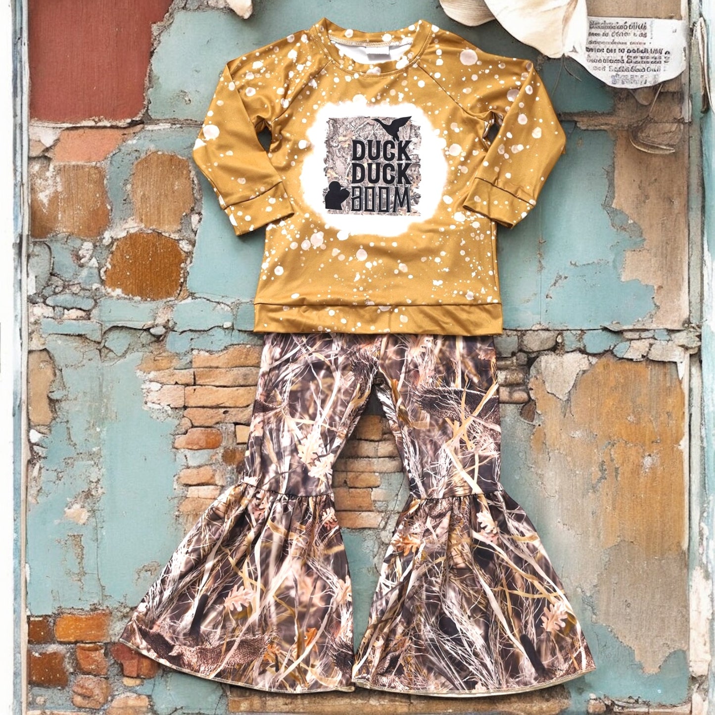 Girls Duck Duck Bell Bottom Sets - Vintage Cottonwood