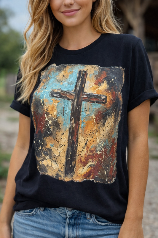 Brushstroke Cross Tee