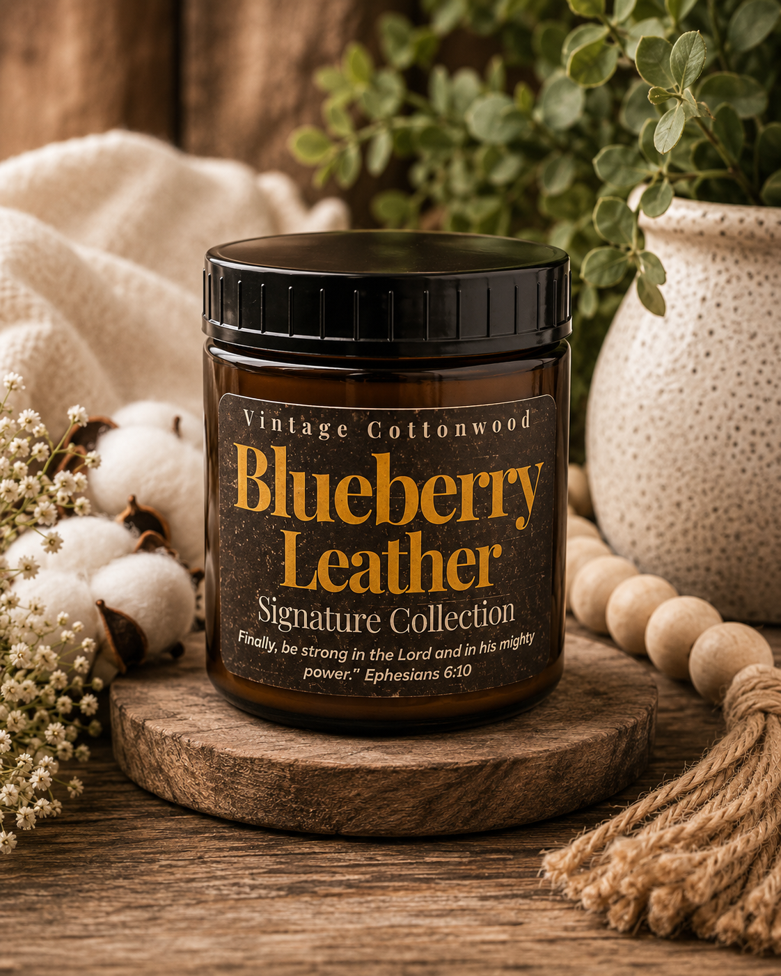 8 oz Luxury Candle - Vintage Cottonwood