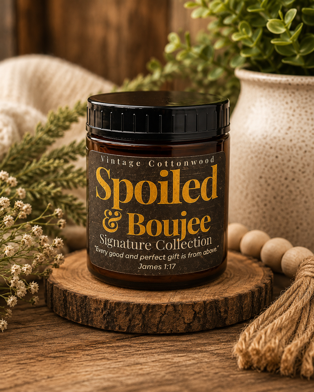 8 oz Luxury Candle - Vintage Cottonwood