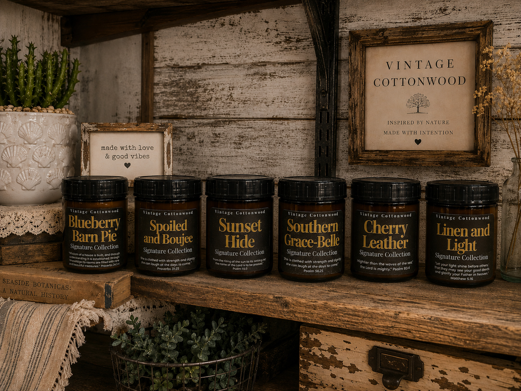 8 oz Luxury Candle - Vintage Cottonwood