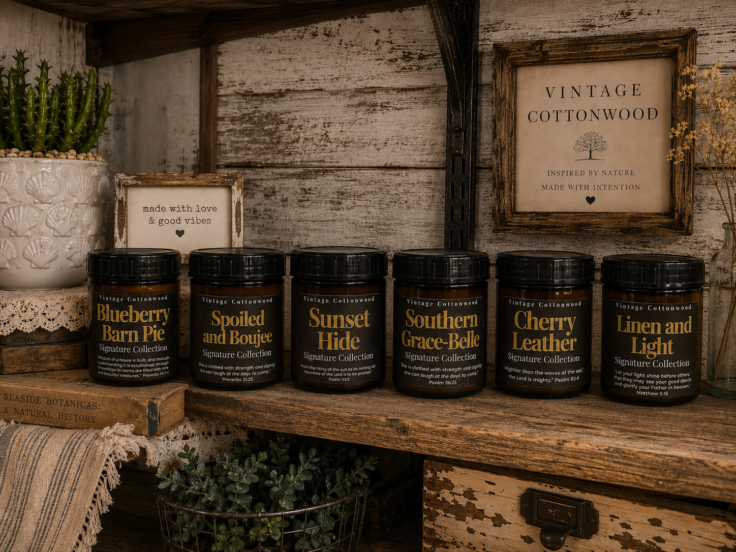 8 oz Luxury Candle - Vintage Cottonwood