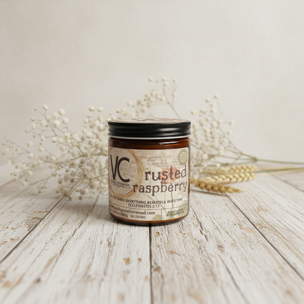 Rustic Raspberry Candle