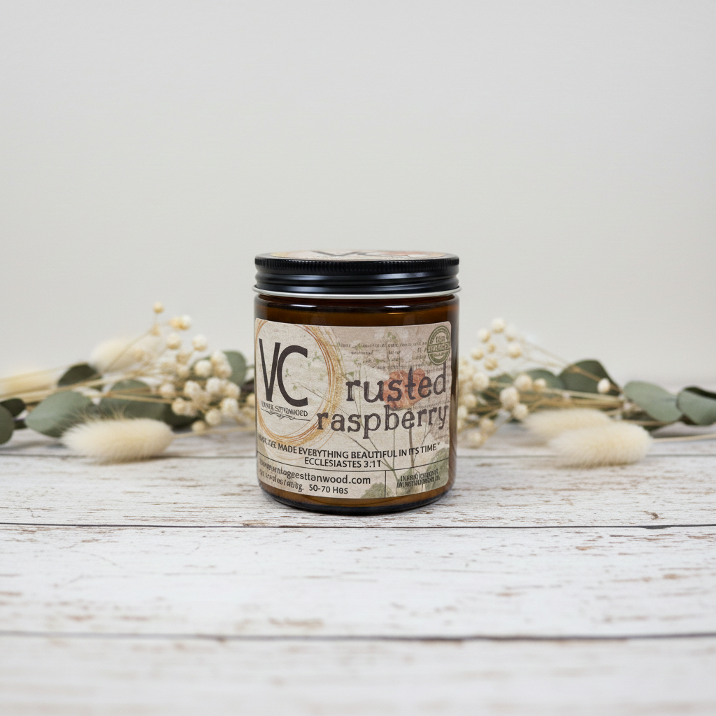 Rustic Raspberry Candle
