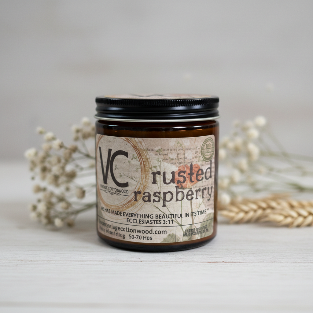 Rustic Raspberry Candle