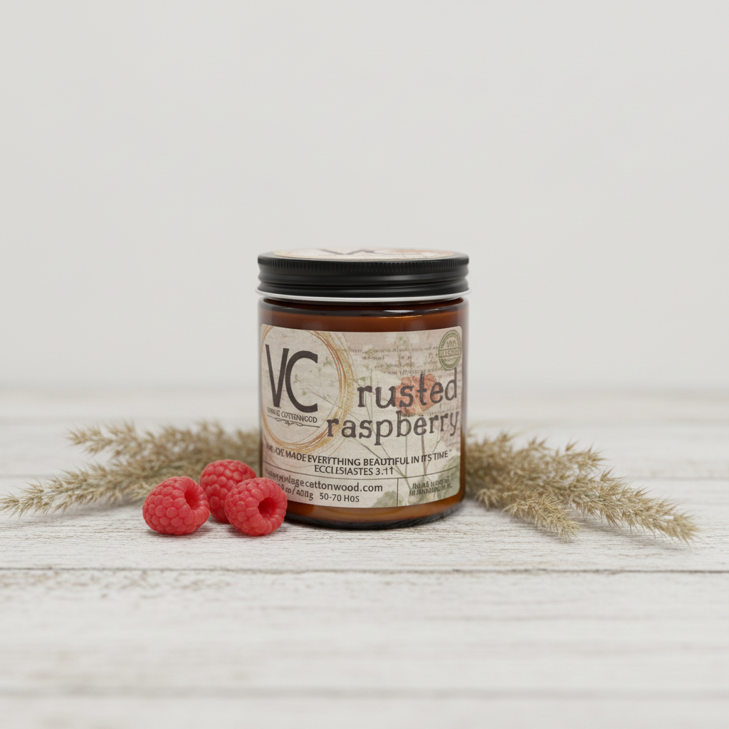 Rustic Raspberry Candle