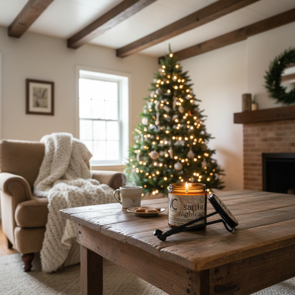 Santa Nightcap Candle