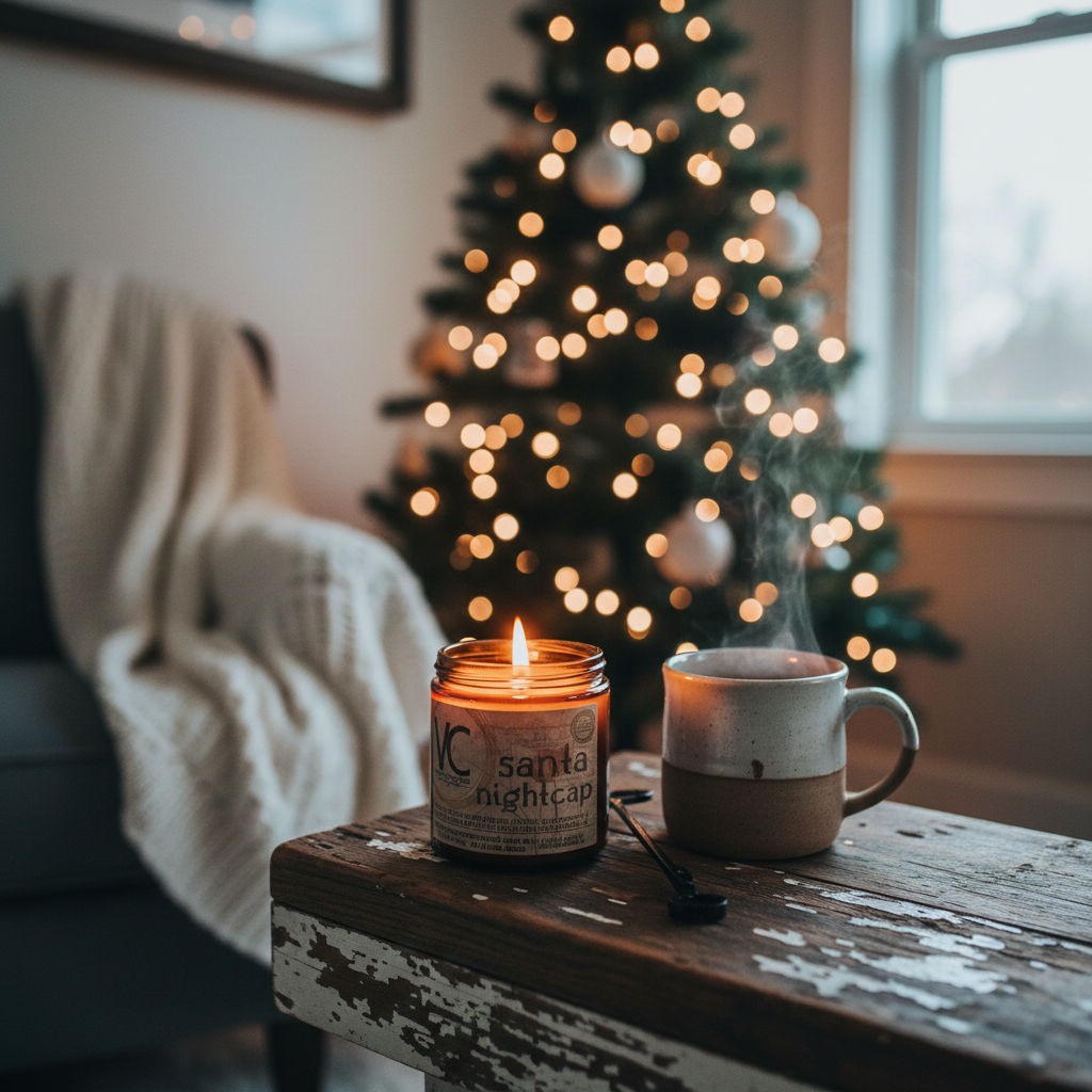 Santa Nightcap Candle