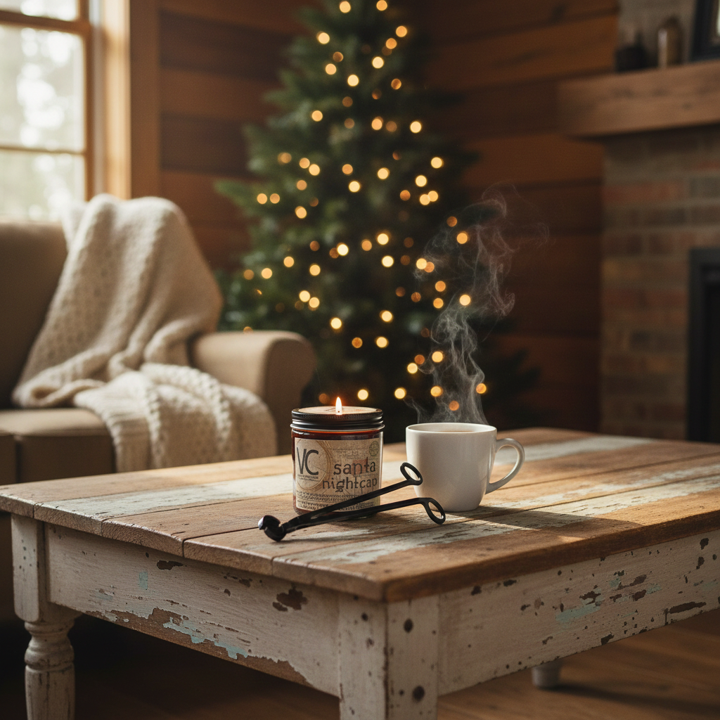 Santa Nightcap Candle