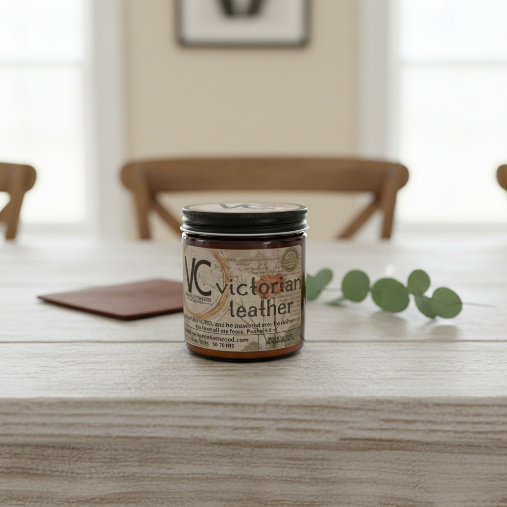 Victorian Leather Candle