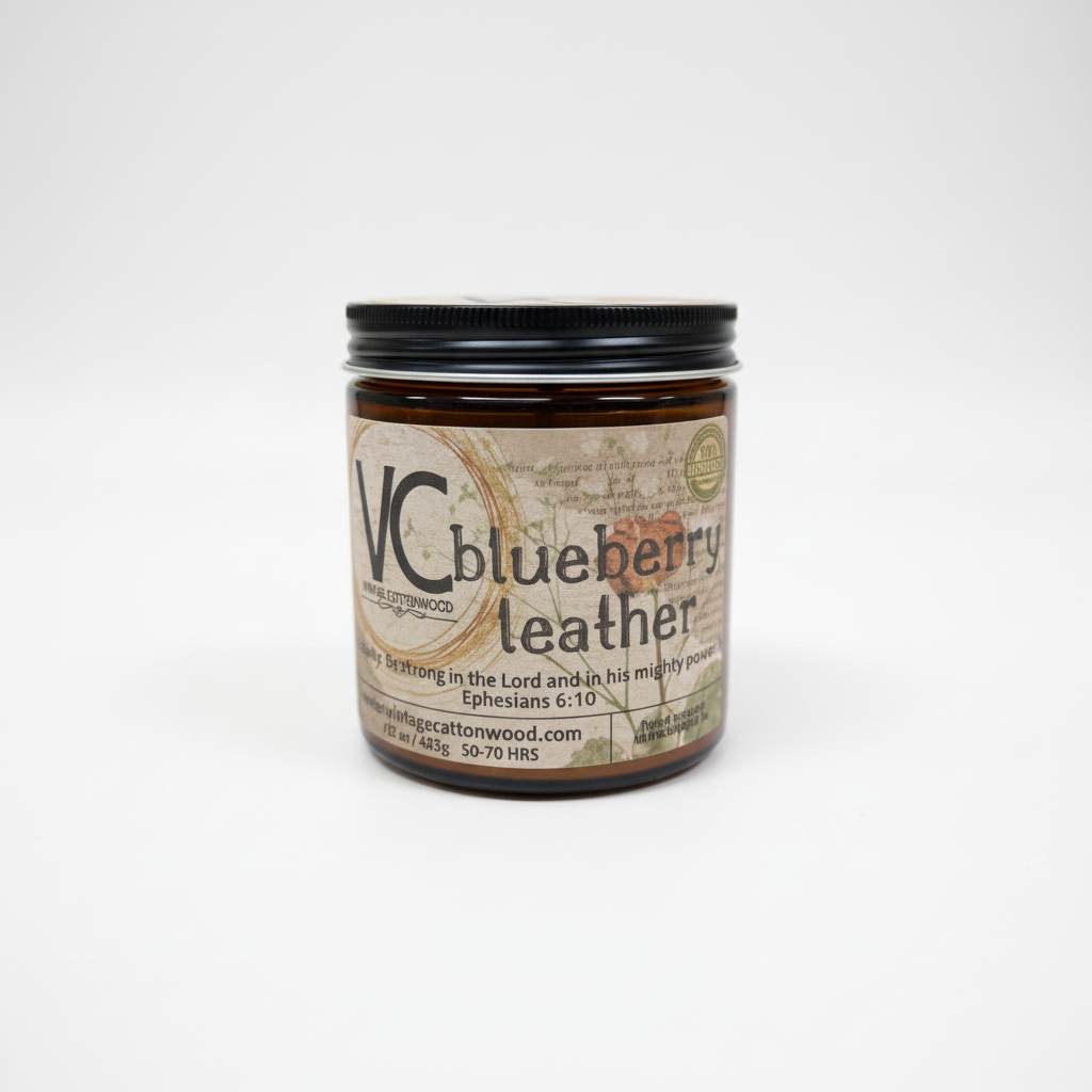 Blueberry Leather Candle