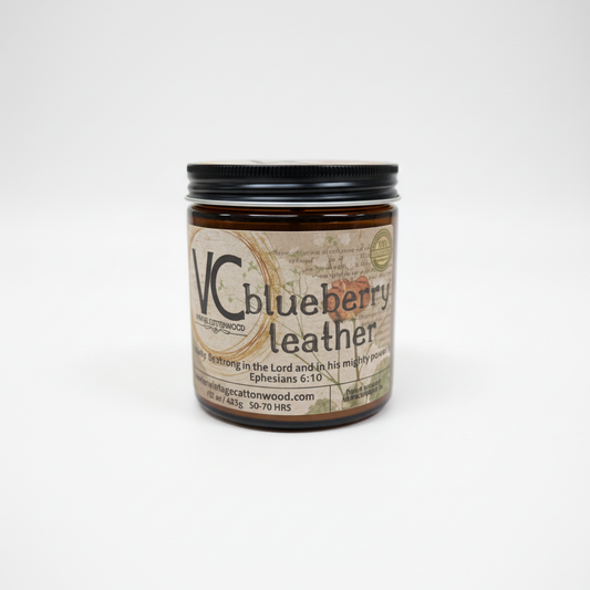 Blueberry Leather Candle