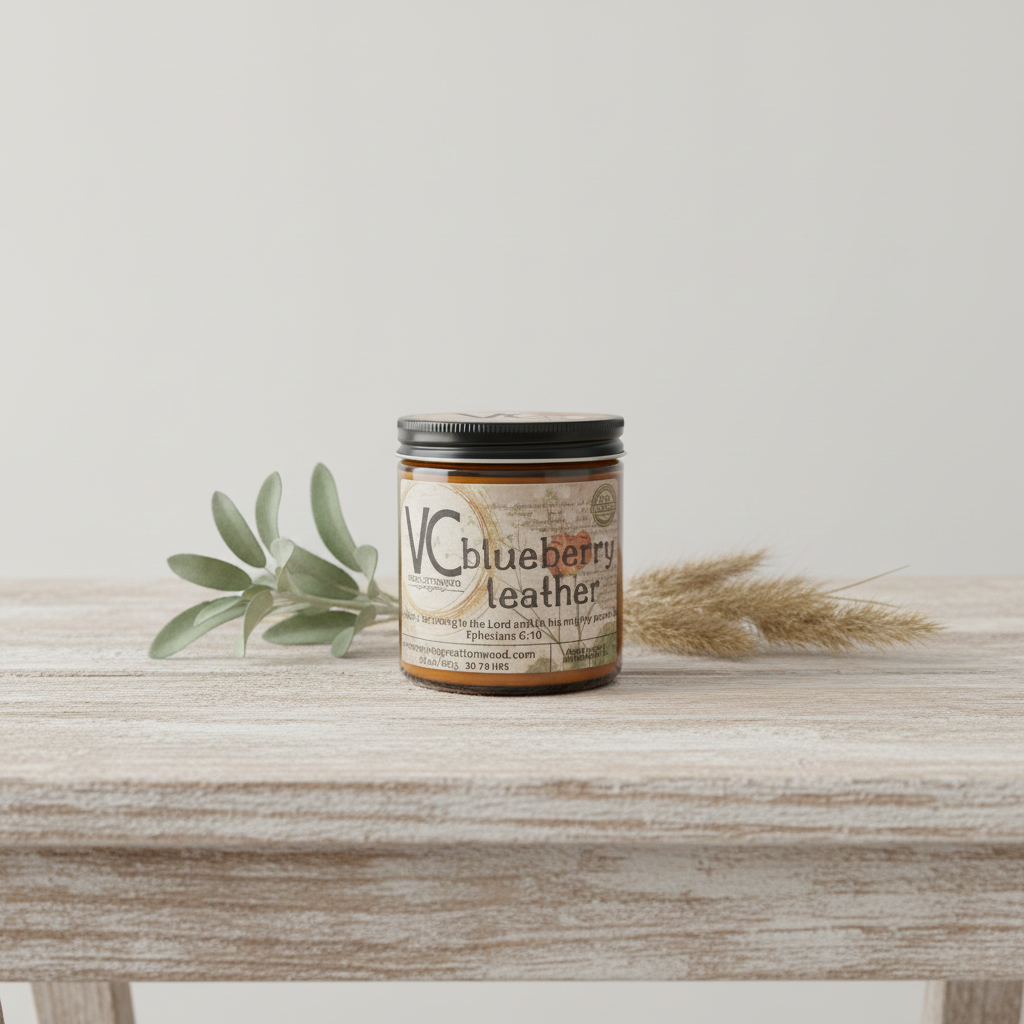 Blueberry Leather Candle