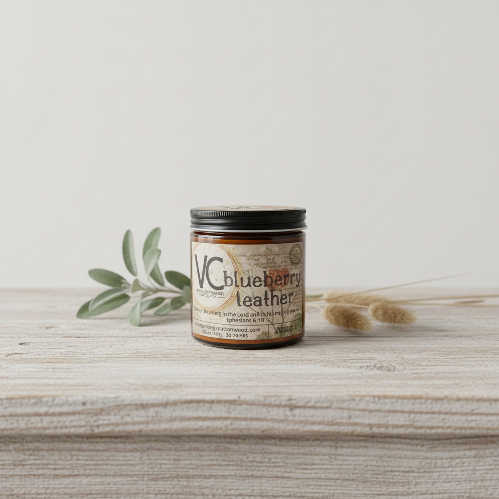 Blueberry Leather Candle