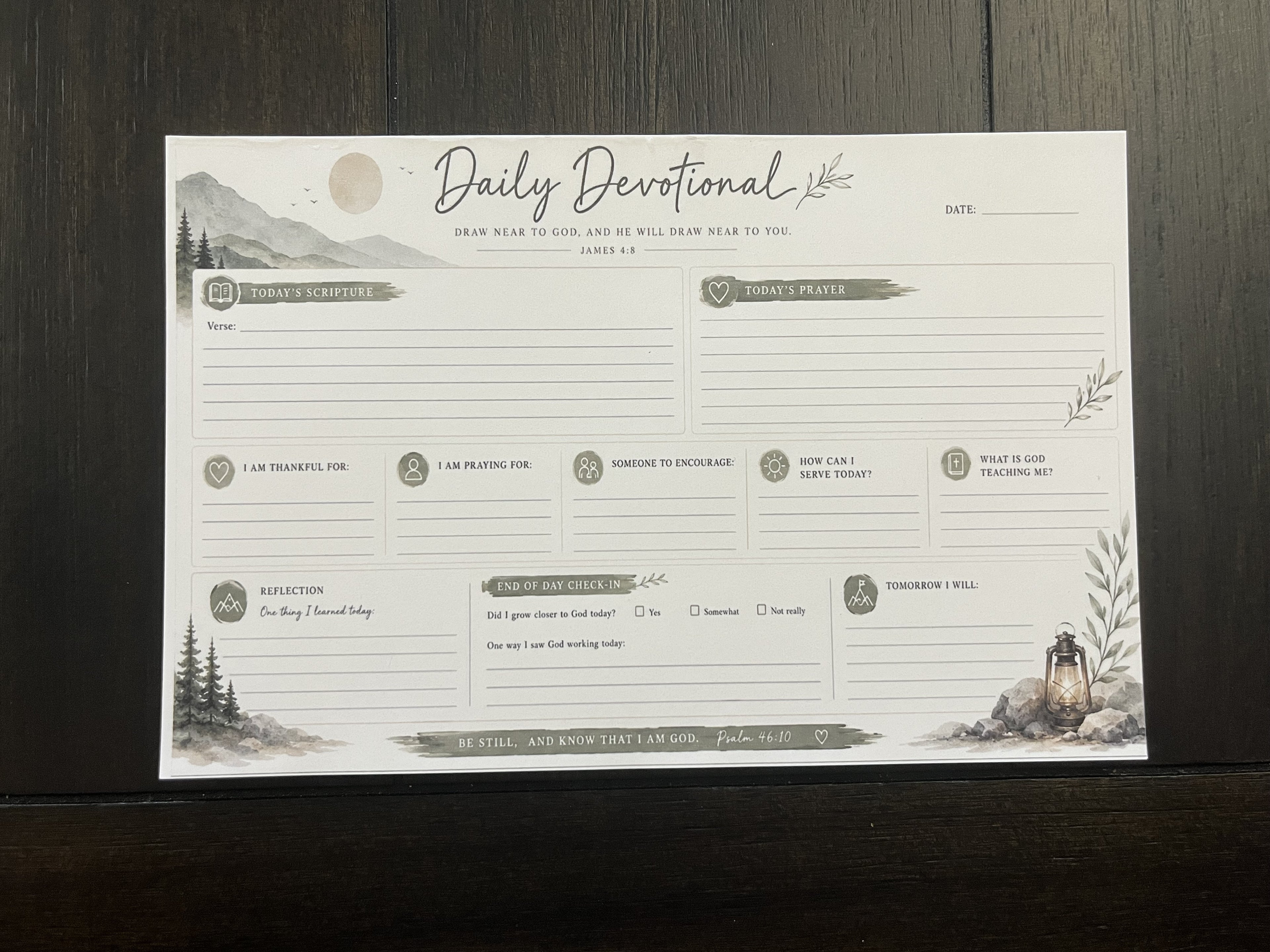 Daily Devotional Notepad