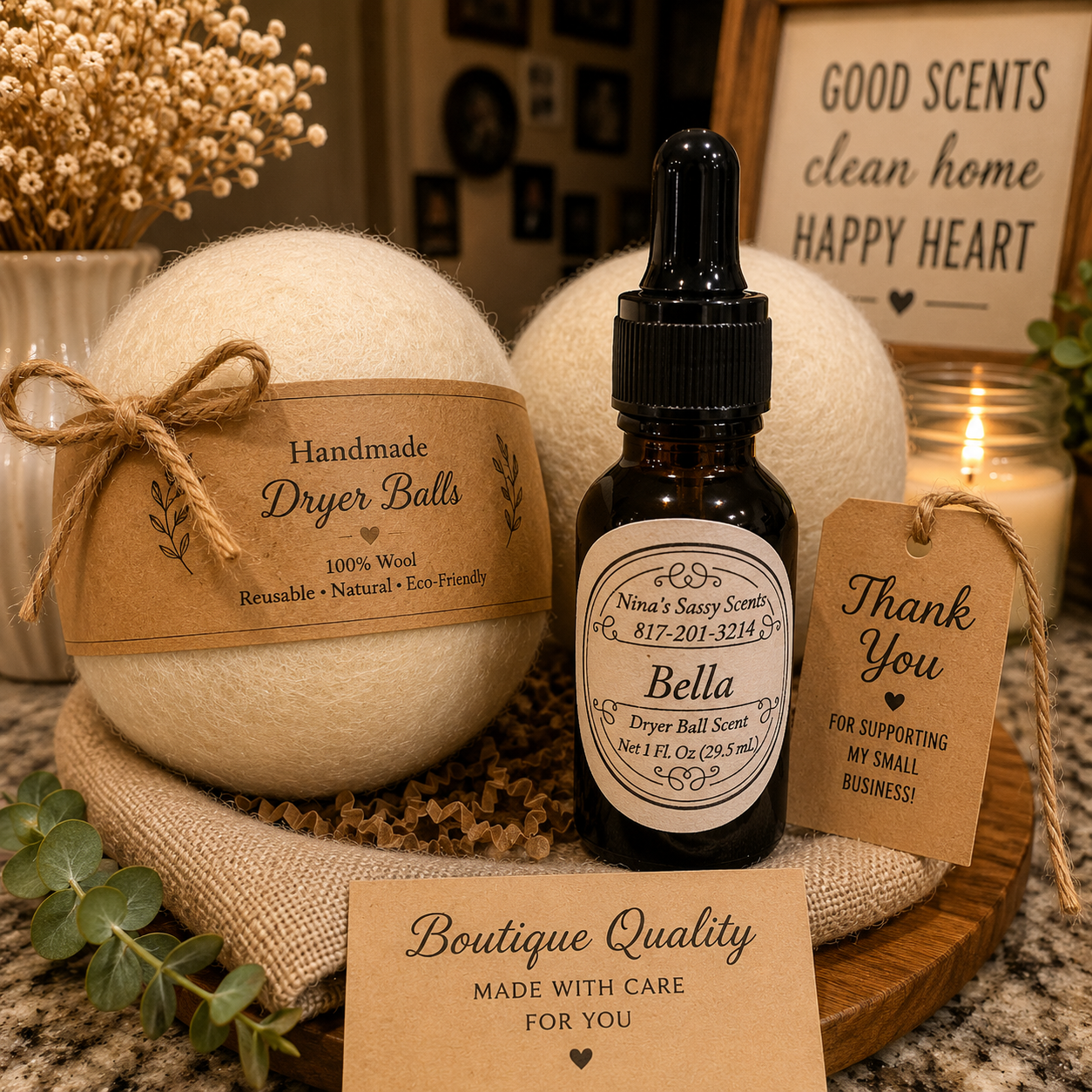 Dryer Balls- Nina's Sassy Scents