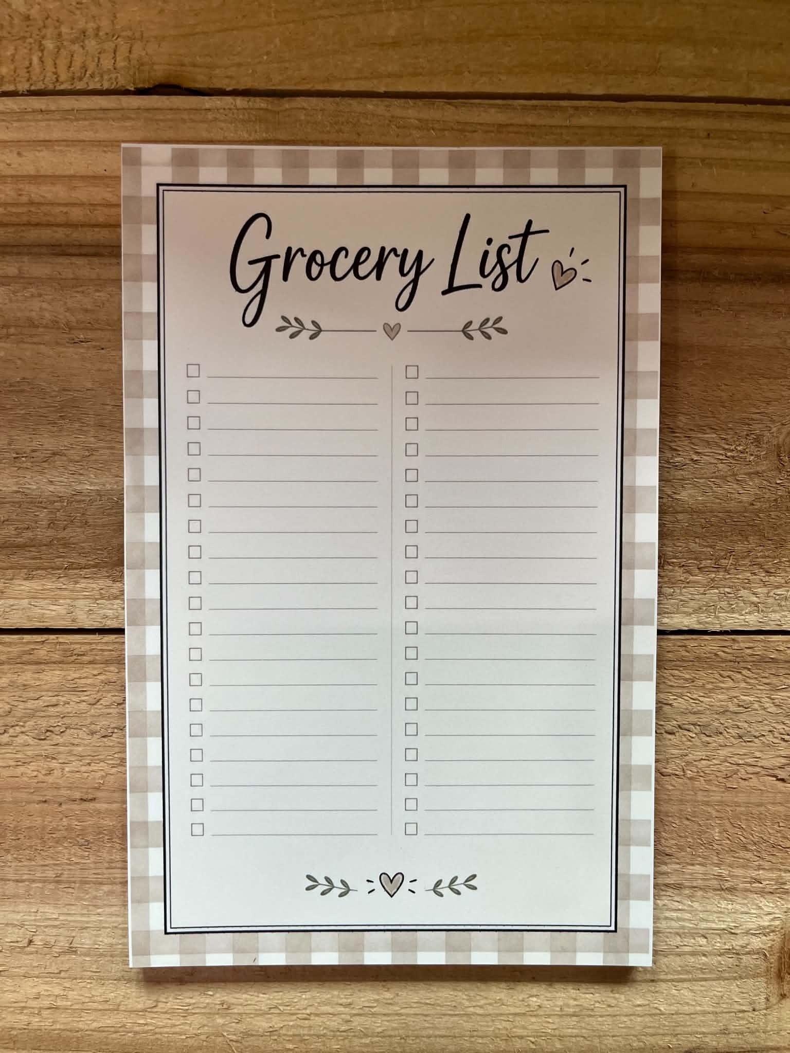 Grocery List Notepad