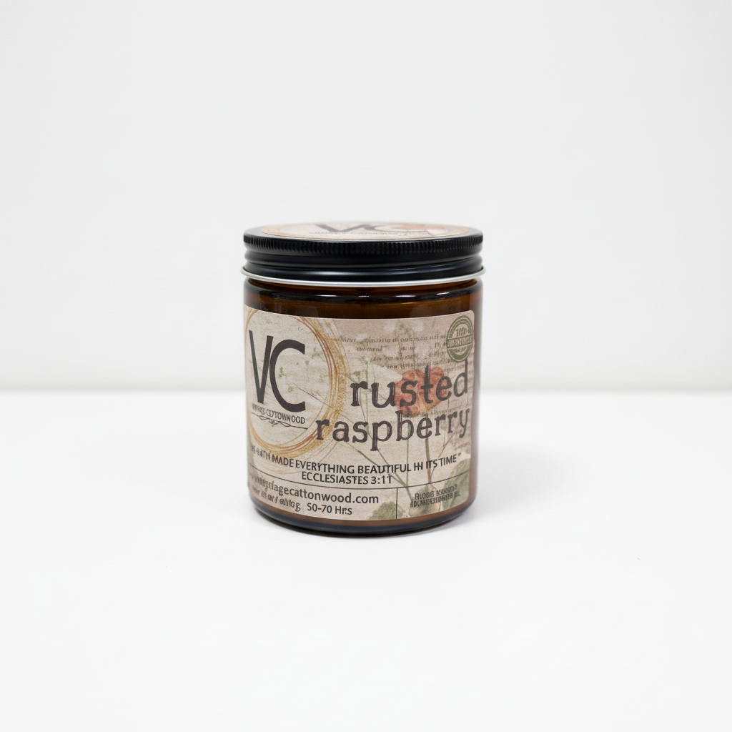 Rustic Raspberry Candle